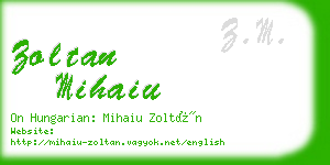 zoltan mihaiu business card